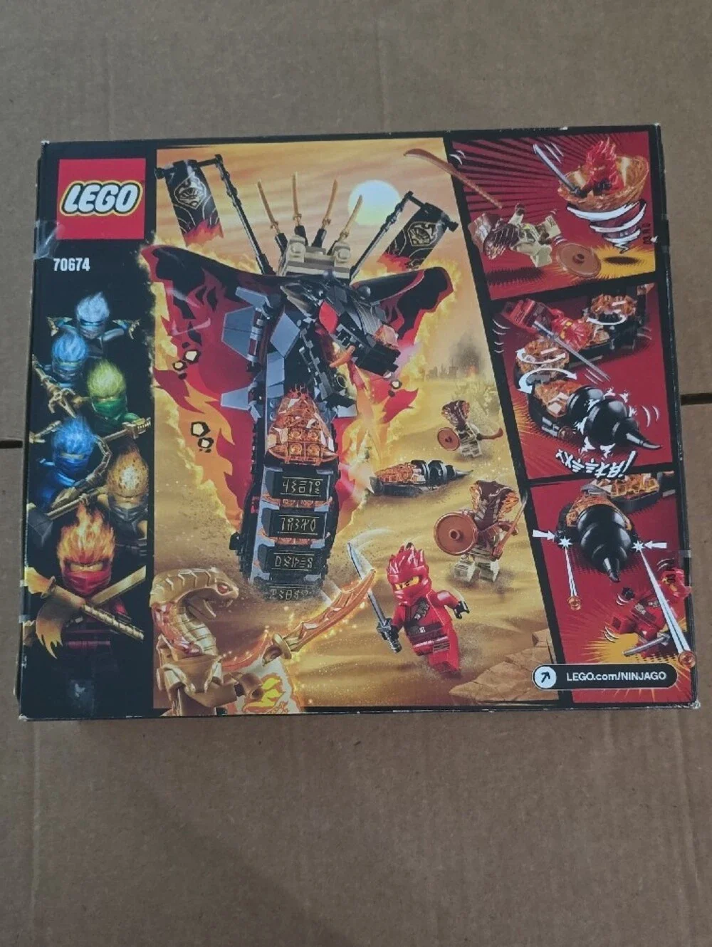 Lego Ninjago Fire Fang Dragon Set - Red, Black, Gold